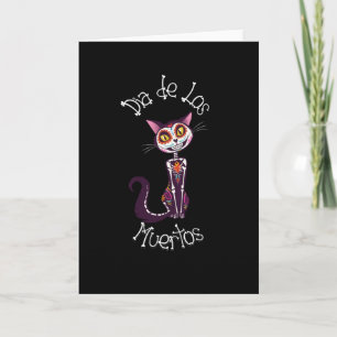 Dia de los Muertos- Suiker Snoep Kat Kaart