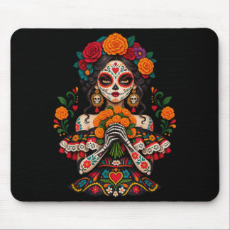 Dia de los muertos suikerschedel catrina dode dag muismat