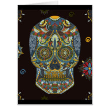 DIA DE LOS MUERTOS SUIKERSCHEDEL EXTRA GROTE KAART