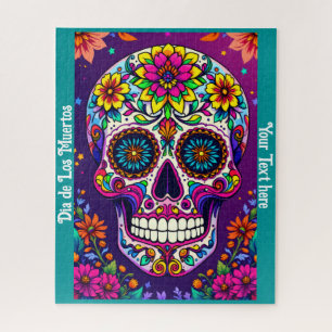 Dia de los Muertos Suikerschedel gepersonaliseerde Legpuzzel