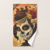 Dia De Los Muertos Throw Pillow (Serviette à main)