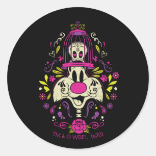 Día De Los Muertos TWEETY™ & SYLVESTER™ Ronde Sticker