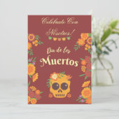 DIA DE LOS MUERTOS uitnodiging (Staand voorkant)