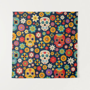 Dia de los Muertos Vintage Wandkleed