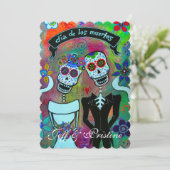 DIA DE LOS MUERTOS WEDDING KAART (Staand voorkant)