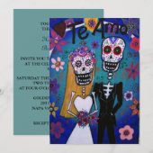 DIA DE LOS MUERTOS WEDDING KAART (Voorkant / Achterkant)