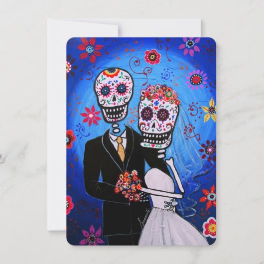 DIA DE LOS MUERTOS WEDDING KAART (Voorkant)
