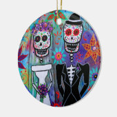 DIA DE LOS MUERTOS WEDDING KERAMISCH ORNAMENT (Links)