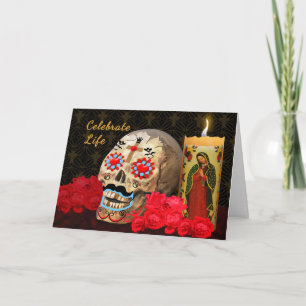 Dia DE los Muertos Wenskaart Kaart