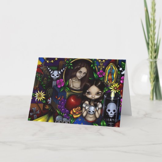 "Dia DE los Muertos" Wenskaart Kaart (Voorkant)