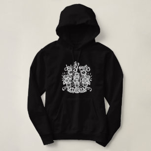 Dia de los Muertos White Paper Skulls Hoodie