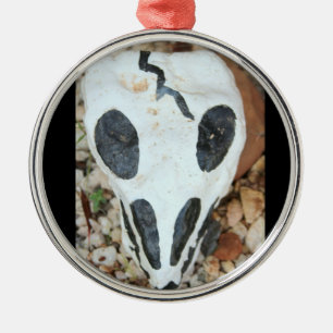 Dia DE los Muertos zwarte/witte geschilderde Metalen Ornament