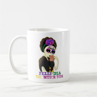 Día de muerto frida kahlo mug koffiemok
