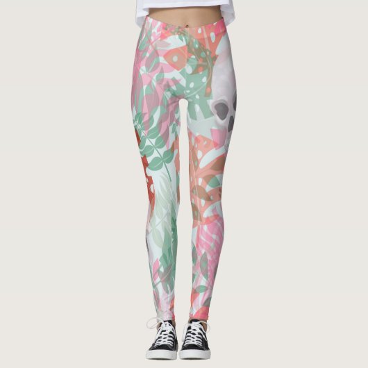 Día de Muertos, Dag van de dode bloem Leggings (Voorkant)