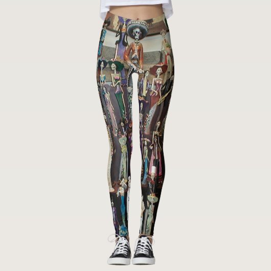 Día de Muertos (Dag van de doden) leggings (Voorkant)