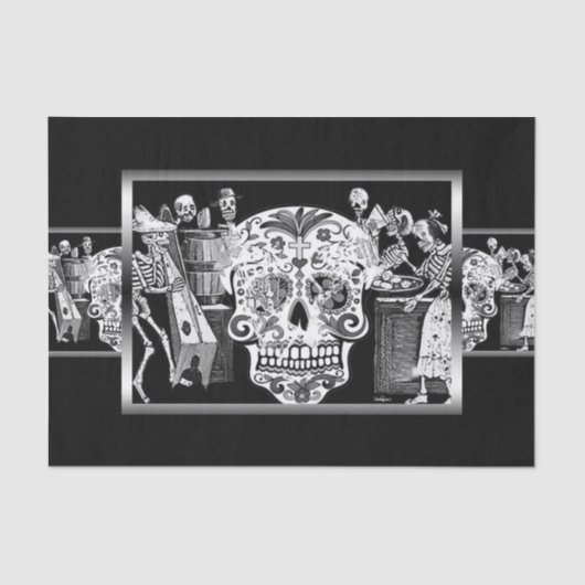 Día de Muertos/Dag van de dood Tissuepapier (Voorkant)