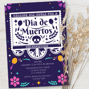 Dia De Muertos Eenvoudige Uitnodiging