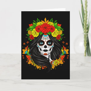 Día De Muertos La Catrina Dag Van De Doden Vrouwen Kaart