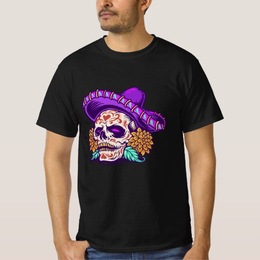 Dia de muertos mexican t-shirt (Voorkant)