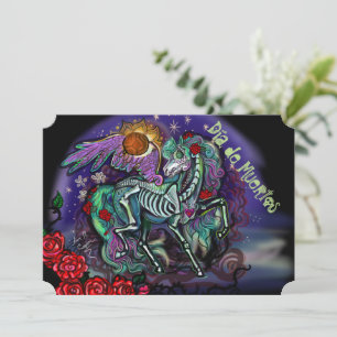 Día de Muertos Paard Uitnodiging