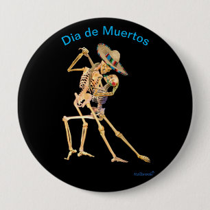 Dia de Muertos Ronde Button 4,0 Cm
