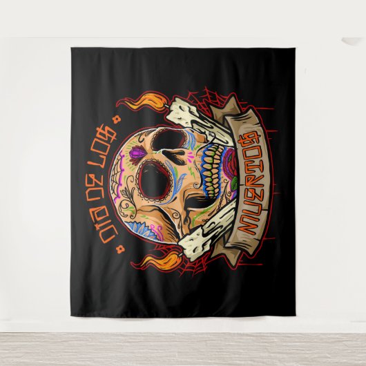 Dia De Muertos Wandkleed (Voorkant)