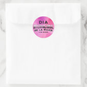Día Internacional de la Mujer | Vrouwendag Ronde Sticker (Tas)