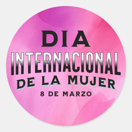 Día Internacional de la Mujer | Vrouwendag Ronde Sticker (Voorkant)
