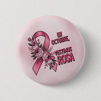 Día internacional del Cáncer de Mama Ronde Button 5,7 Cm