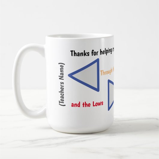 Diabète t1 merci enseignant Mug (Gauche)