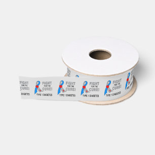 Diabetes 1 Vecht voor de Cure 1,5 inch Grosgrain Lint