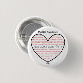 Diabetes Awareness 2011 Ronde Button 3,2 Cm (Voorkant /achterkant)