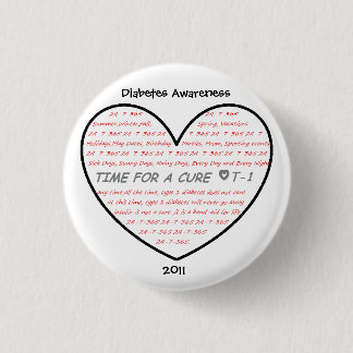 Diabetes Awareness 2011 Ronde Button 3,2 Cm