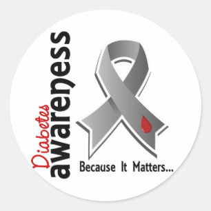 Diabetes Awareness 5 Ronde Sticker
