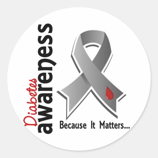 Diabetes Awareness 5 Ronde Sticker (Voorkant)