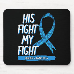 Diabetes Awareness Blue Fight Ribbon DM Diabetic G Muismat