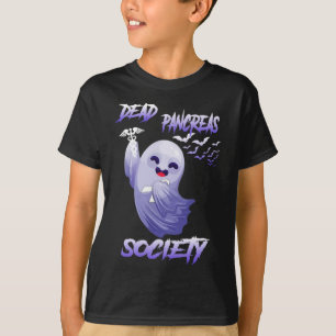Diabetes Awareness Dead Pancreas Society Ghost Hal T-shirt