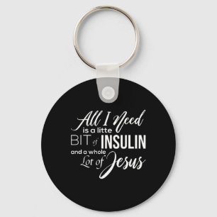 Diabetes Awareness Diabetic Gifts Insulin Jesus Wo Sleutelhanger