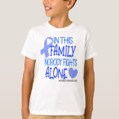 Diabetes Awareness Family Niemand vecht alleen T-shirt (Voorkant)