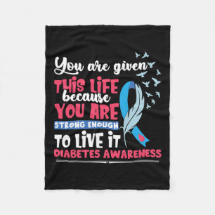 Diabetes Awareness Fleece Deken