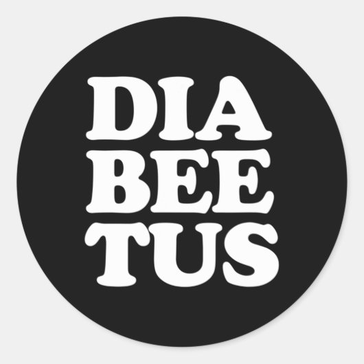 Diabetes Awareness Fun Diabeetus Ronde Sticker (Voorkant)