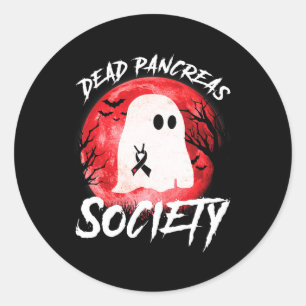 Diabetes Awareness Halloween Dead Pancreas Society Ronde Sticker