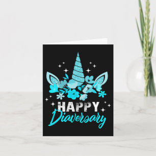 Diabetes Awareness Happy Diavriendes Unicorn Cute  Kaart