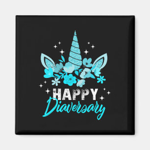 Diabetes Awareness Happy Diavriendes Unicorn Cute Magneet