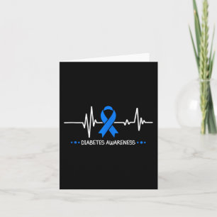 Diabetes Awareness Heartbeat Warrior Survivor Supp Kaart