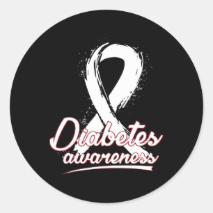 Diabetes Awareness Kanker Ronde Sticker
