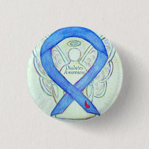 Diabetes Awareness Lint Engel Custom Label Spelden Ronde Button 3,2 Cm