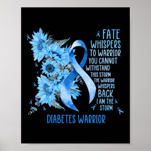Diabetes Awareness Maand Cadeaus voor Krachtige Wa Poster