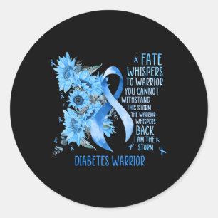 Diabetes Awareness Maand Cadeaus voor Krachtige Wa Ronde Sticker