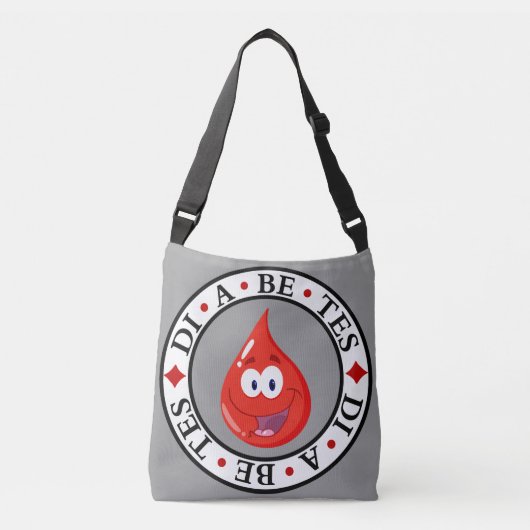 Diabetes Awareness Messenger Bag Crossbody Tas (Voorkant)